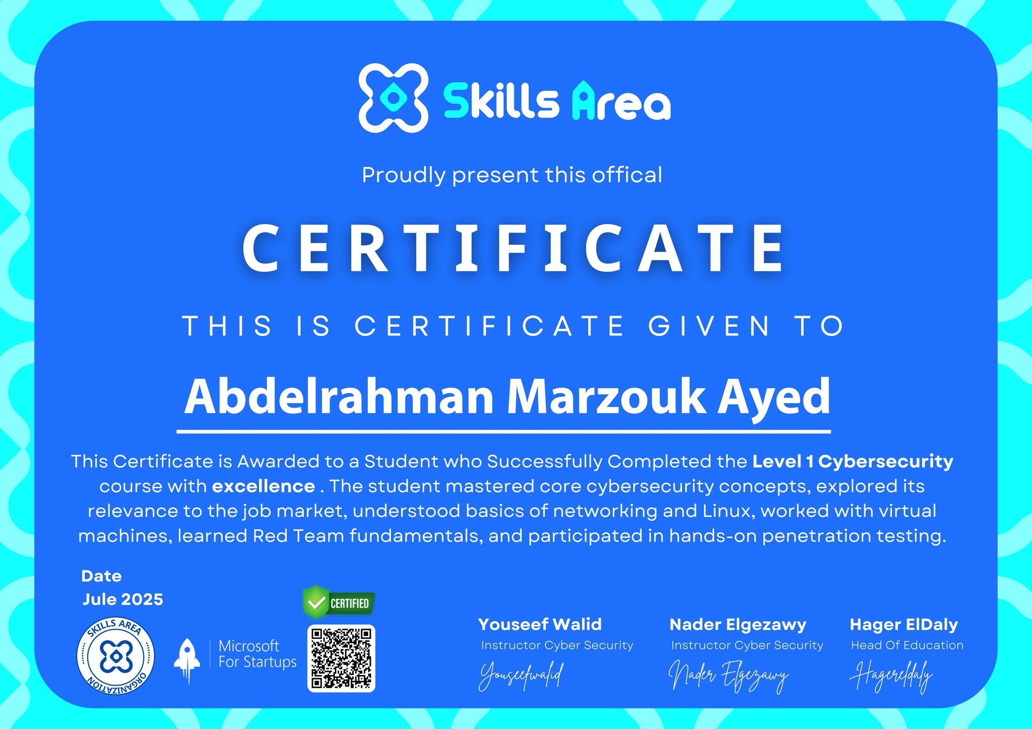 Level 1 Cybersecurity Course