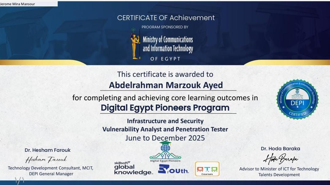 DEPI Certified Vulnerability Analyst